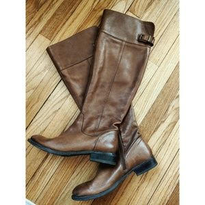 Brown riding style boots